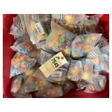 Tote full of plush baby toys