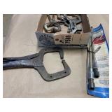box of Vise grips and flex wrench set