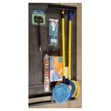 milk crate of cleaning