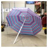 7Ft beach umbrella(purple striped)