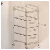 Four drawer rolling storage cart