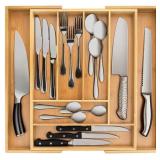 Secura Bamboo Expandable Kitchen drawer organizer