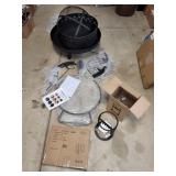 5)  2 Outdoor fire-pits 1 small splitter 2) wood h