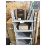 8 pc Four stackable bins Splatter screen and