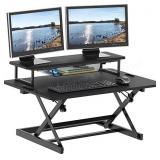 451441 SHW Adjustable standing desk w/ Monitor ris