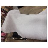 white colored  5 x 8 accent floor rug with nonskid