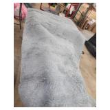 gray colored  5 x 8 accent floor rug with nonskid