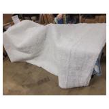 white colored 9x14 accent florr rug with nonskid b