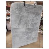 gray colored 4x6 accent floor rug with non skid ba