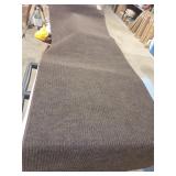 brown coragated floor runner with rubber back