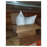 4) down light pillows & 2) Cotton/poly pillows