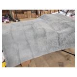 gray color accent floor rug 5 x 8 ft. nonskid back
