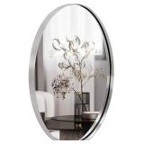 379696 Andystar Silvery metal framed mirror