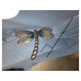 2 Dragonfly yard art & portable camping table