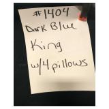 Deep blue King comforter w/ pillows