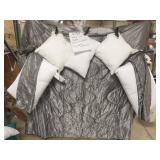 Silver Silk Comforter w/ pillows