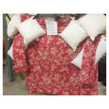 Rose w/ Beige floral print & pillows