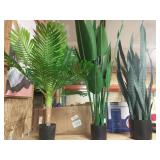 3) Fuax plastic plants