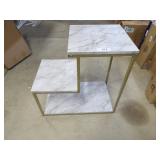 3 tier brass and marble plant stand