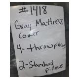 Grey Full XL Comforter w/ pillows