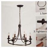 712759 Chandlier W/ 6 bulbs