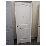 white solid wood door in jam 29 1/4" x 80"