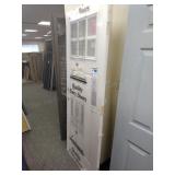 white solid wood 6 glass panel 31 3/4" x 80"