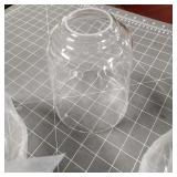 4) clear glass lamp shade