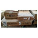 Computer desk, keyboard/mouse trays