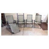 4pc folding lawn chairs