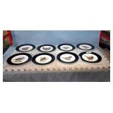8pc wild gamebird collector plates