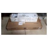 Stainless Niche shelf & wall mount desk