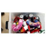 Large tote of U-Shaped water bottles