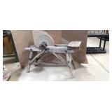grinding stone & antique bench