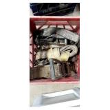 Milk Crate full of ratchet straps