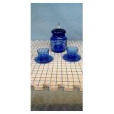 3pc blue glass