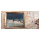 19x23" Wolf wintera scene print