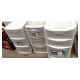 3pc rubbermaid drawer units