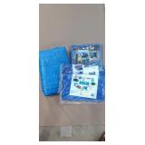 4pc tarps: 10x16, (3) 4x6