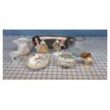 9pc ceramic dishes & perfume dispenser