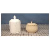 Covered Dishes - Lenox dish & Milk Glass dish