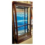 Walnut China Cabinet Display Case - Illuminated