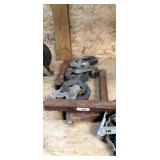 8" hard rubber casters on extentions