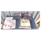 A1B2 5pc pillows bathmats, ornament storag