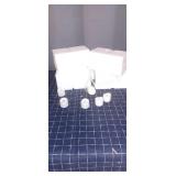 A1B2 12pc centerpiece tea light christmas clear gl