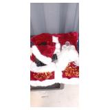 A1B2 1pc Santa Suit large red/white fabric