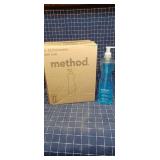 under heater 6 bottles Method Dish Soap 18oz