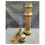 A4A2 1pc Mailbox post kit Brown metal