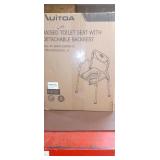 A3-E2 1 AUITOA RAISED TOILET SEAT H035 GREY METAL