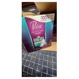 under heater 3 packs (1 opened) Poise Pads 44 pcs